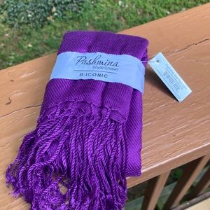B-Iconic purple pashmina scarf